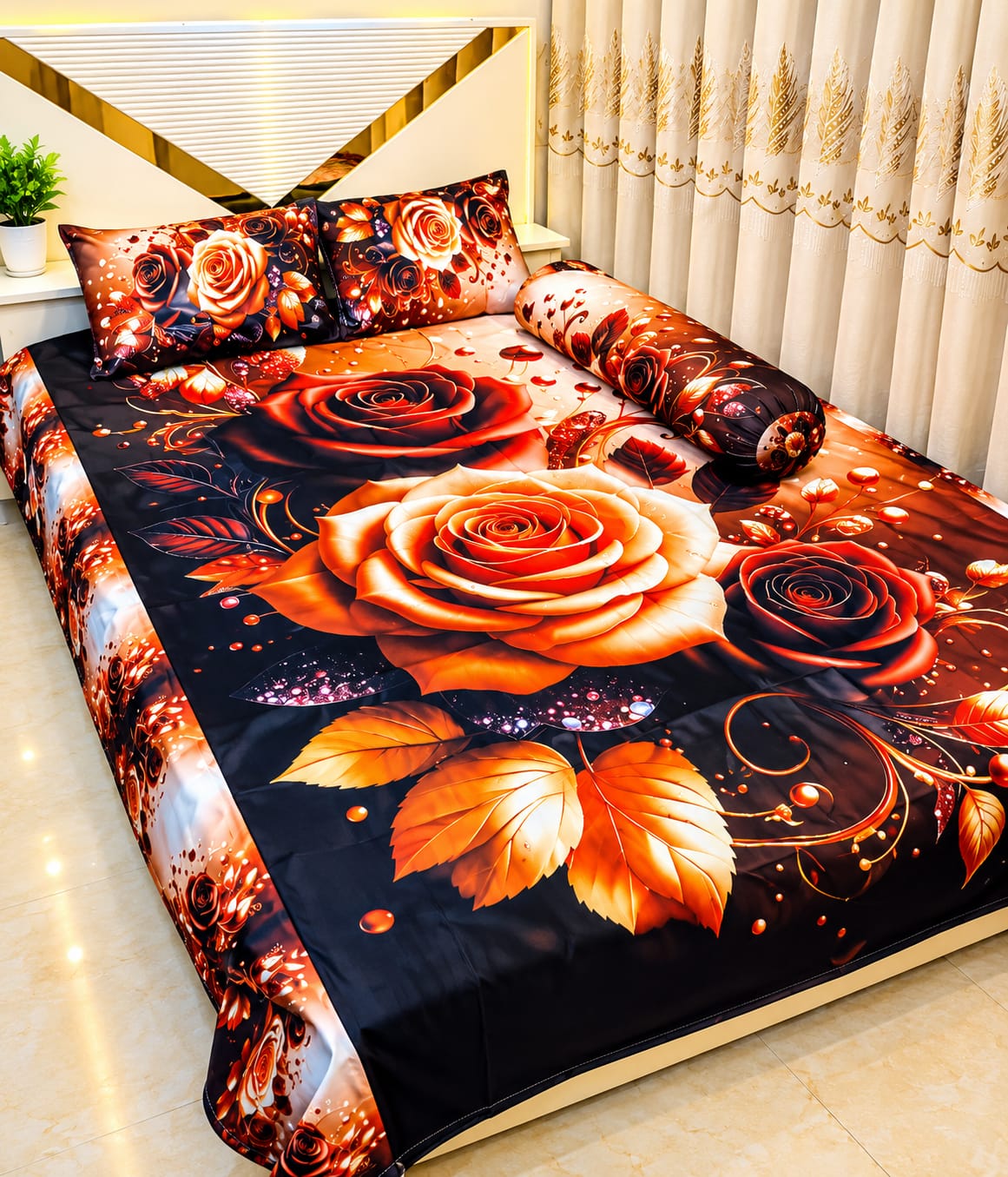 7/8 fit Waterproof 3d print bedsheet=B155